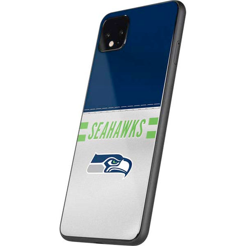NFL Seattle Seahawks White Striped Google Pixel 4 XL Skin